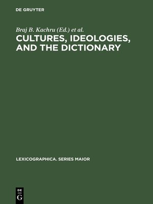 cover image of Cultures, Ideologies, and the Dictionary